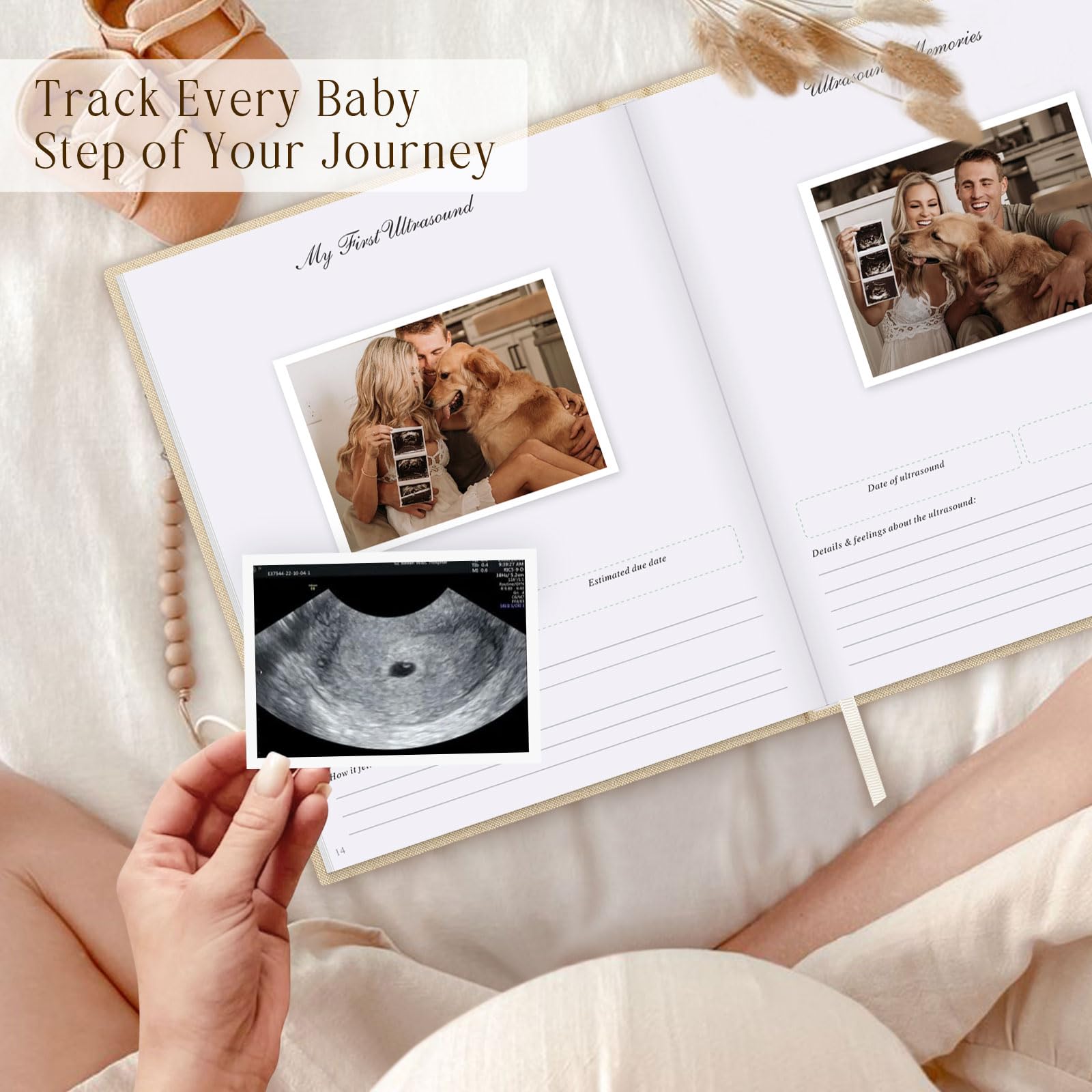 Lanpn My Pregnancy Journal Memory Book for First Time Mom 156 Page Pregnant Announcement Must Have Planner - Image 4