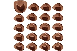 50 Pack Little Cowboy Hats for Crafts - Miniature Western Cowboy Cowgirl Hat