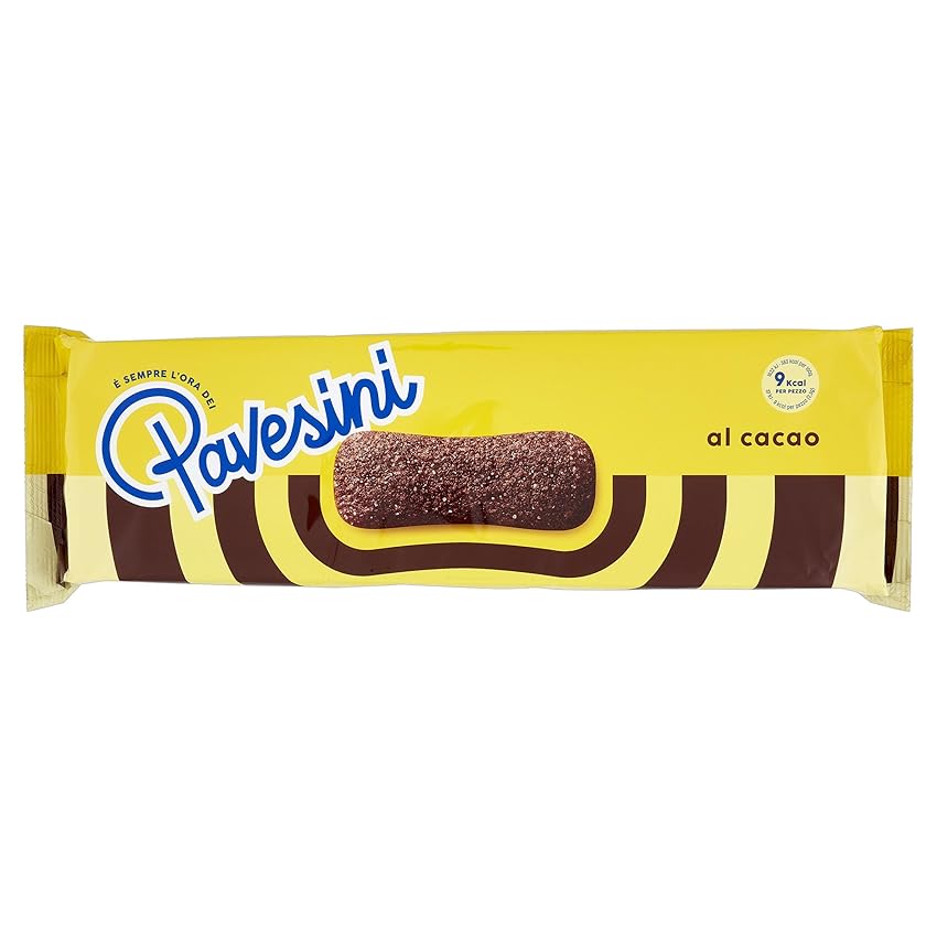 Pavesi Pavesini Biscotto Leggero al Gusto Cacao per Colazione O Gustoso Break, 200g