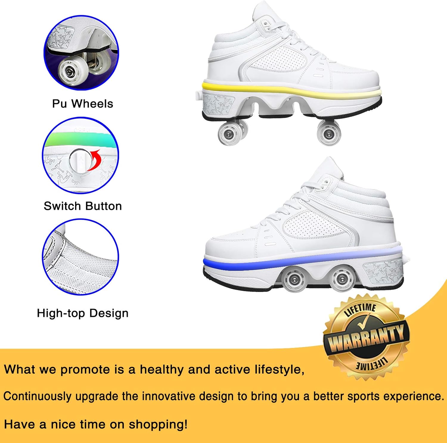 Nеw Arrіvаlѕ Deformation Roller Skates Invisible Pulley Shoes Skates Double-Row Deform Wheel Automatic Walking Shoes for Adult Children Bеѕt Prоmо Deformation Roller Skates Invisible Pulley Shoes Skates Double-Row Deform Wheel Automatic Walking Shoes for Adult Children