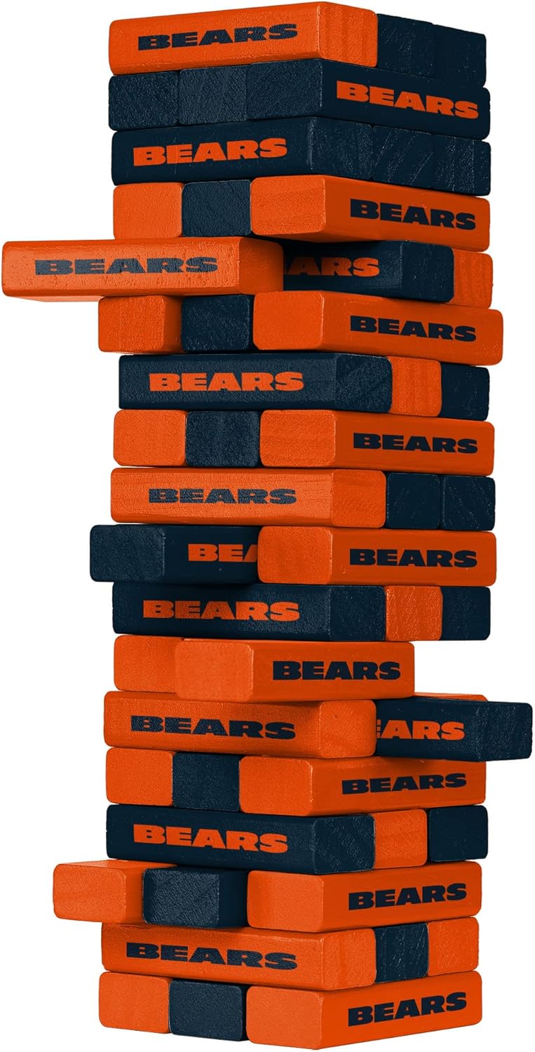 FOCO NFL Unisex-Adult NFL Team Logo Stackable Blocks Game