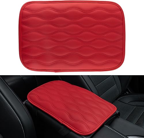Amiss Almohadilla de consola central para automóvil, funda universal impermeable para caja de asiento de reposabrazos de automóvil, accesorios