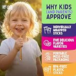 Honey Sticks Flavored - Raw Honey Straw Variety Pack for Tea, Coffee & Healthy Snack for Kids & Adults - Single Serve Pure American Honey Sticks by Bee Silly Honey (50)