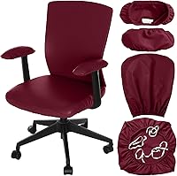 Vista 17 de Tallew Juego de 4 Fundas para Silla de Oficina, Fundas Universales Elásticas para Computadora, Fundas Protectoras Estirasbles para Asiento de Silla