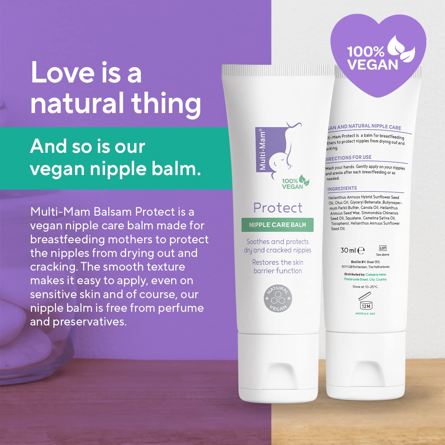 Crema Multi-Mam Per Capezzoli 30ml - Lenitiva E Protettiva Per Allattamento, Vegana E Sicura - Foto 7