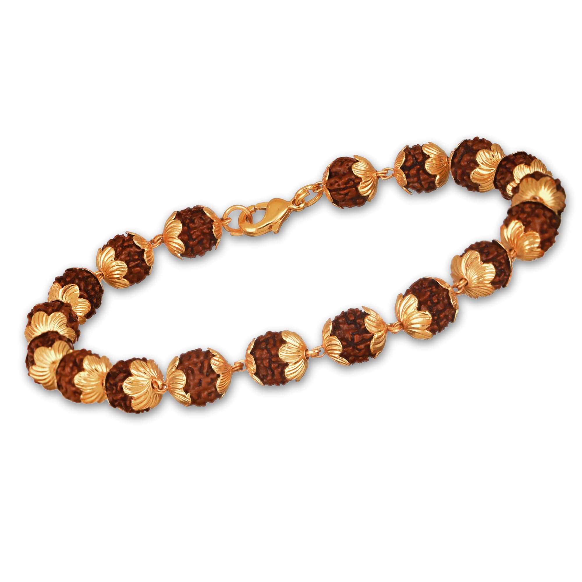 Japam Gold Plated Divine Aura Rudraksha Bracelet for Women | Spiritual Jewellery | Gold Plated Bracelet | Free Size (6.5 Inches) (B0CZY11Z2J) Amazon Price History, Amazon Price Tracker