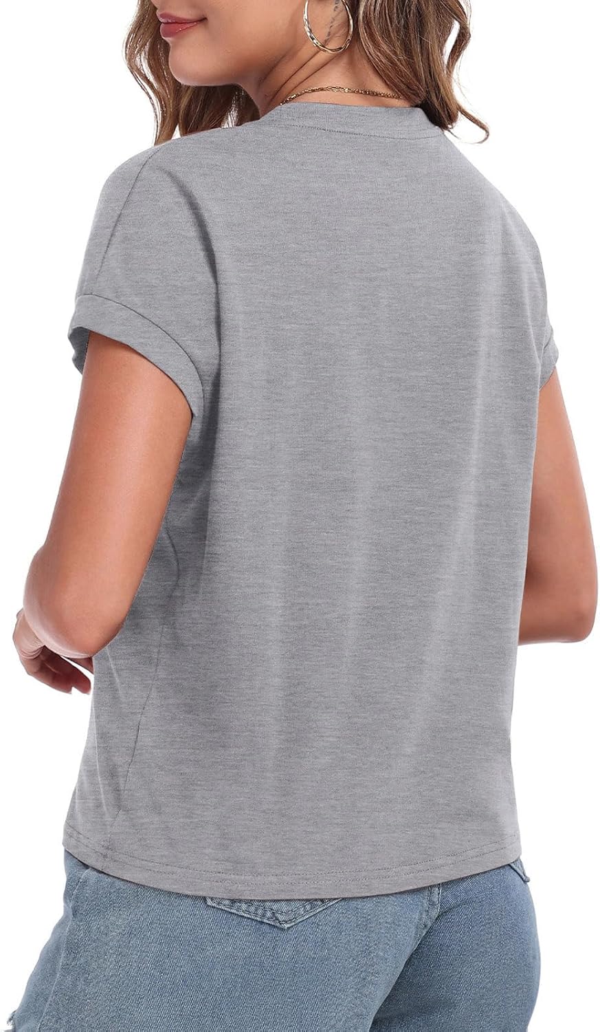 Womens 3 Pack Cap Sleeve Tops T Shirts Boxy Cropped Tee Loose Fit Cotton Crewneck Short Sleeves Casual Summer