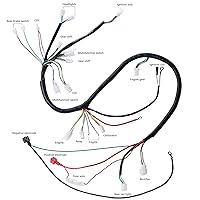 Vista 3 de Complete Wiring Harness kit Electrics Wire Loom Assembly with Full Copper Wire for GY6 4-Stroke Four Wheelers Engine Type 125cc 150cc Pit Bike