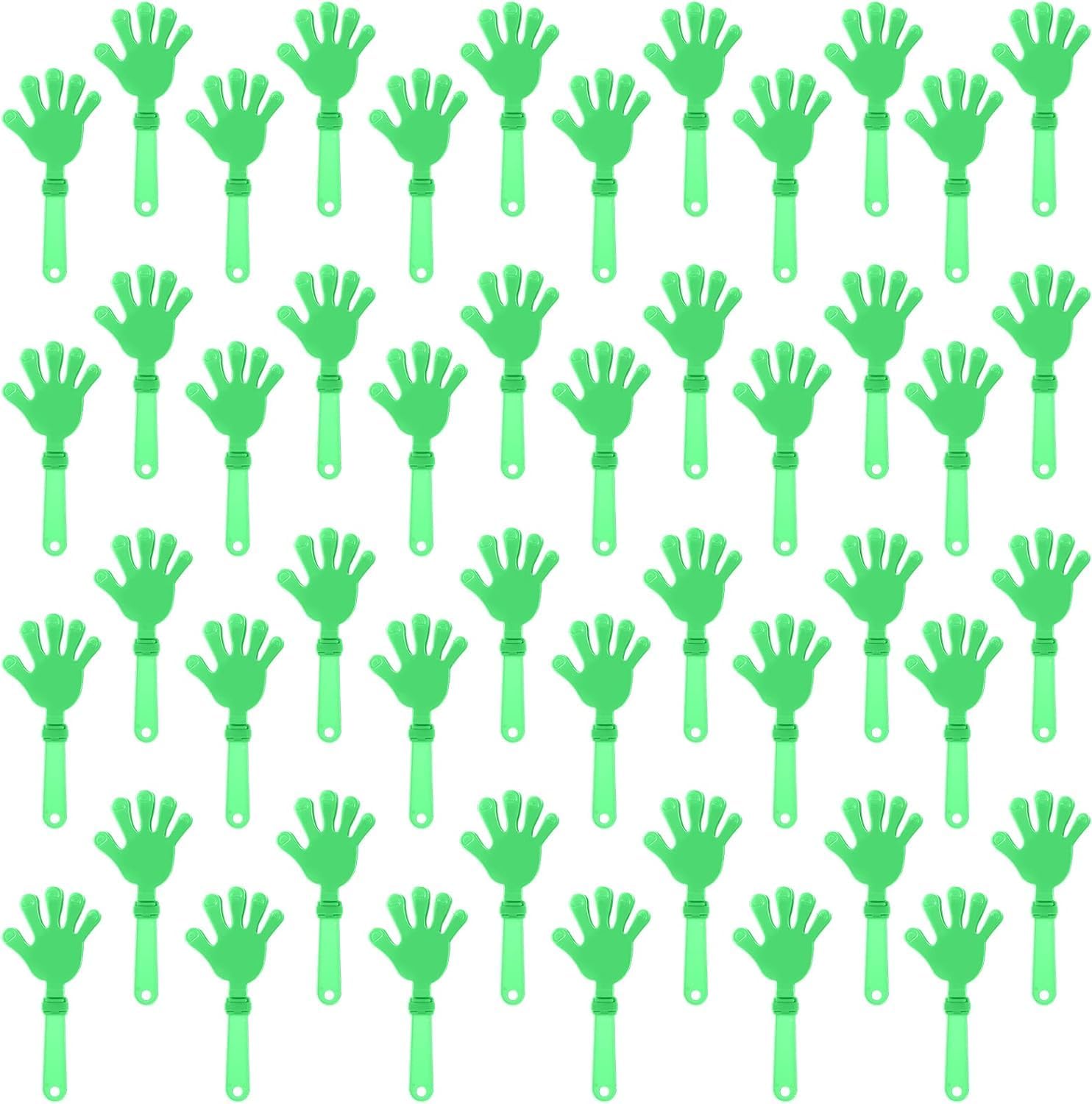 100 Pieces Lime Green Hand Clappers 7.5 Inch Clappers Noisemakers Noise Makers Party Favors Plastic Clapper Sporting Events Cheers Ball Dance Basketball Football Noisemakers （Lime Green）