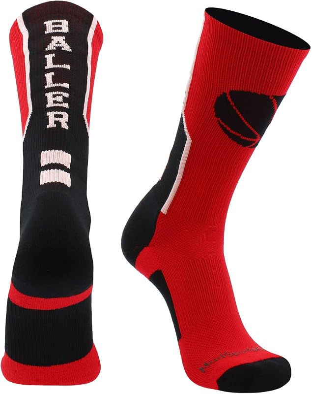 Baller Basketball Socks with Basketball Logo Crew Length