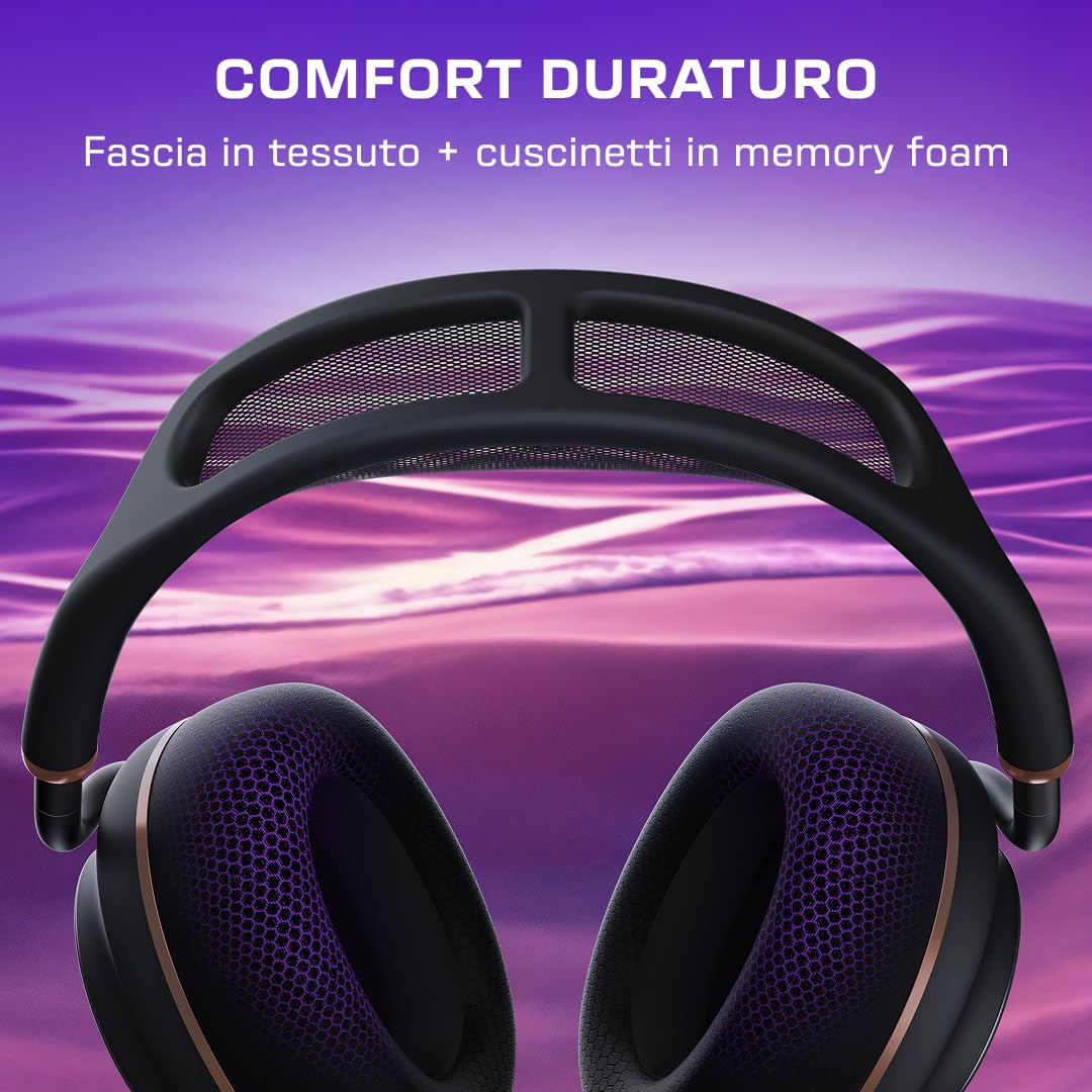 Turtle Beach Stealth Pro II Nero – Cuffie da gioco wireless premium per PC, Xbox Series X|S, PS5, PS4 con audio Hi Res wireless certificato, audio spaziale Dolby Atmos, riduzione attiva del rumore