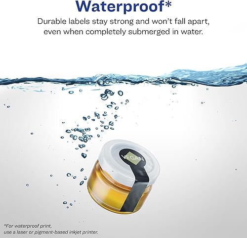 Miniatura 2 de Avery Etiquetas de piruleta impermeables duraderas, tecnología Sure Feed, 1.5 x 4 pulgadas, 80 en total, etiquetas impermeables resistentes al