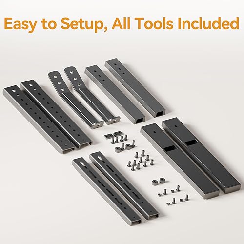 Miniatura 8 de Patas universales para TV LCD/LED/OLED de 35 a 75 pulgadas, base de montaje de TV de mesa con 7 niveles de altura, pies de TV con marco de acero