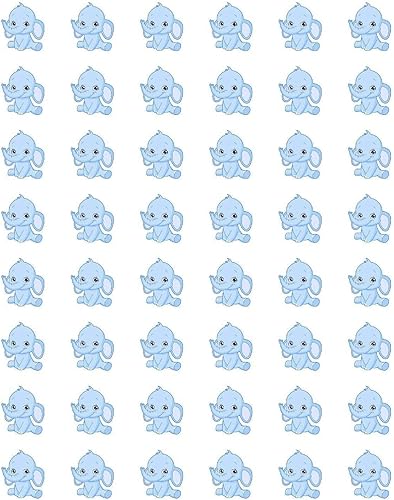48 piezas de elefante azul bebé