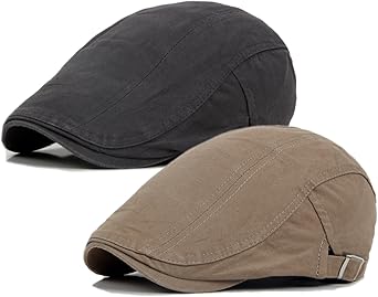 Newsboy Cap for Men Flat Hats Adjustable Breathable Irish Caps Cabbie Ivy Driving Hunting Sport Golf Outdoor