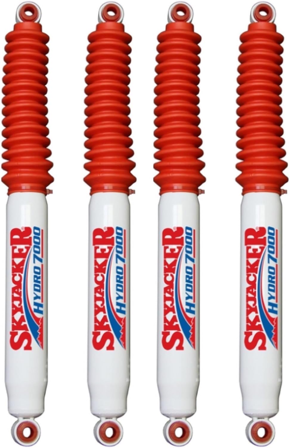 Set of Hydro 7000 Series Front & Rear Hydraulic Action Shocks fits 1973 1986 K10 K15 Pickup 4WD with 6-8” Front & 4.5-8” Rear Lift | Durable Construction | Velocity-Sensitive Valving