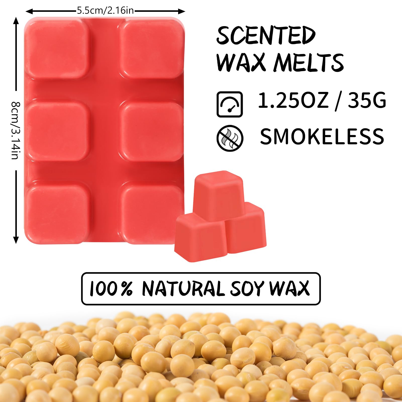 DERDUFT Wax Melts 6 Pack, Scented Wax Melts, Wax Cubes, Scented Soy Wax for Wax Warmer Mlet for Home Fragrance - Image 4