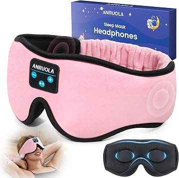 Bluetooth Sleep Mask with Wireless Headphones Soft 3D Eye Mask for Comfortable Sleep HD Audio for Men & Women Adjustable Strap for Travel, Meditation, and Naps