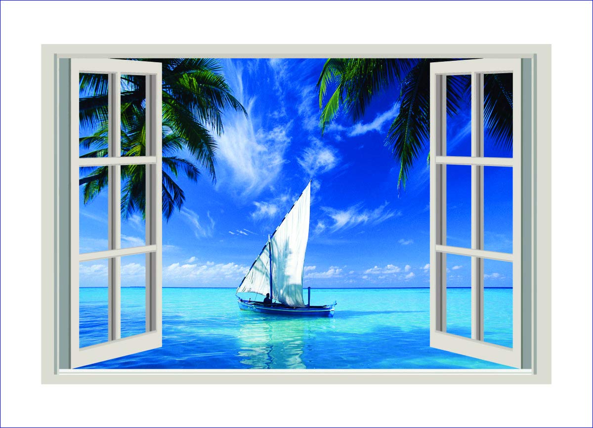DECOR PRODUCTION Vinyl 3D Wall Window Door Sticker, 90 x 60 cm, Multicolour (B084GR94N7) Amazon Price History, Amazon Price Tracker