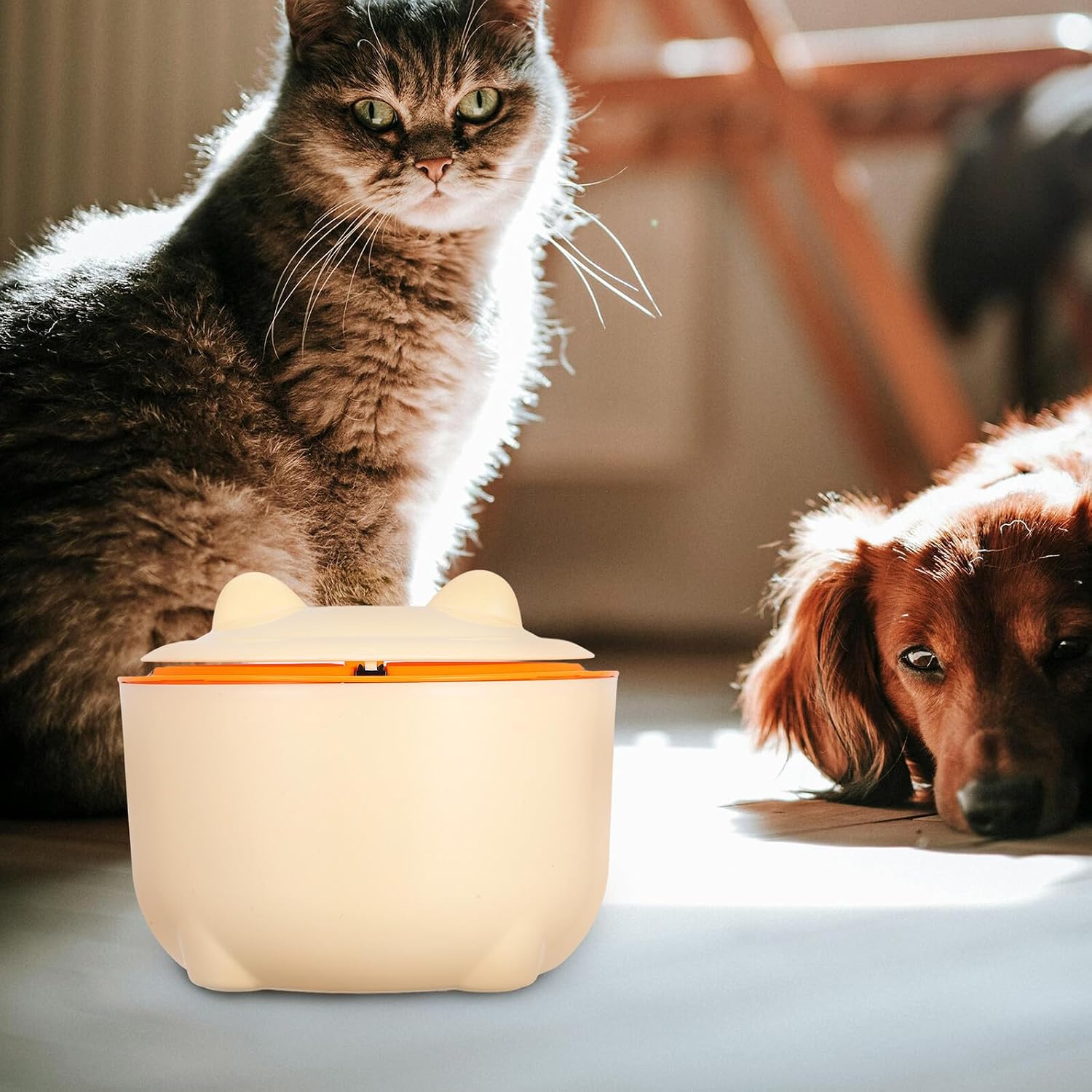 Abaodam Pet Litter Disposal Bin with Lid, One-Button Odor Seal Small Trash Can for Cat Litter Storage, Includes 90 Trash Bags, Compact Waste Bucket for Utility Room and Bathroom Use