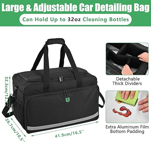 Miniatura 8 de Jaffzora Bolsa extra grande para detalles de automóvil, organizador de limpieza para suministros de detalles de automóviles, organizador de maletero