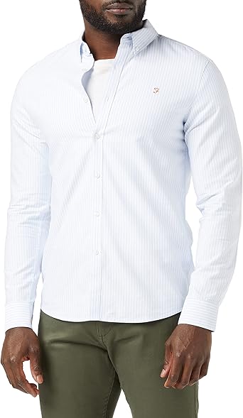 Farah Men's Brewer Stripe Casual Shirt 