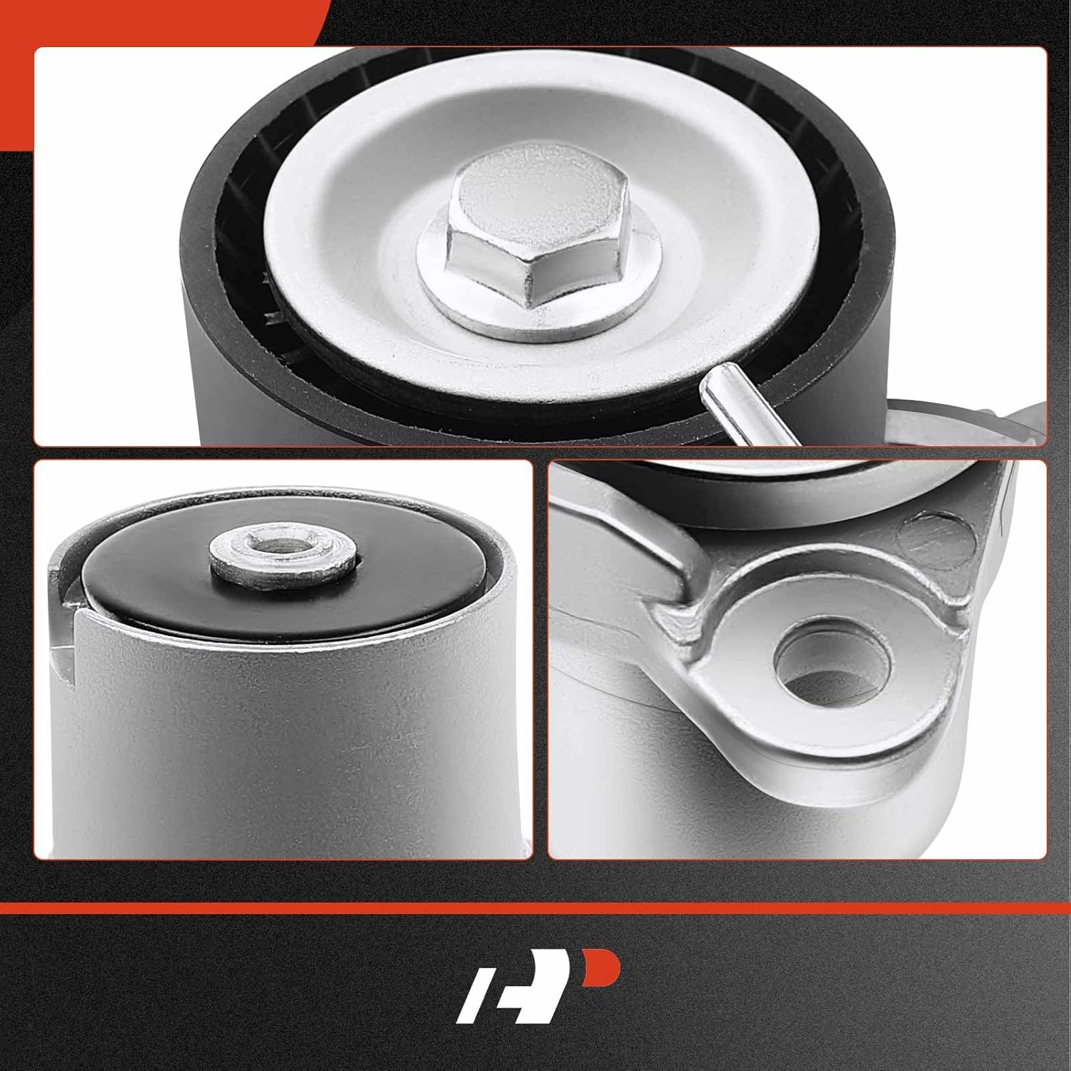 A-Premium Belt Tensioner Assembly with Pulley Compatible with Audi A3 A4 A5 Q3 Q5 Q7 S3 TT & Volkswagen Arteon Atlas Golf GTI Tiguan Limited, Replace# 06L903133D, T39272