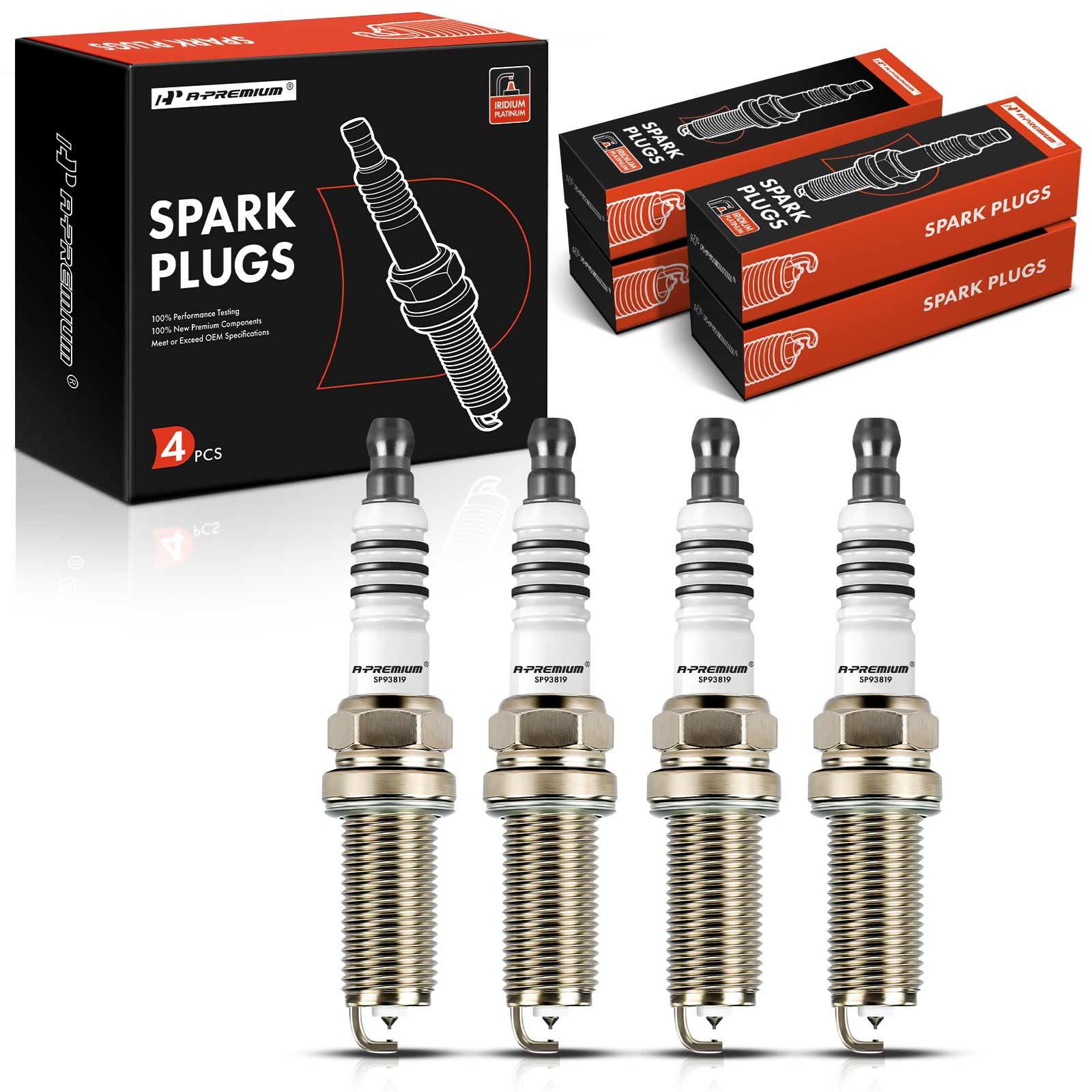 A-Premium Iridium Spark Plug Compatible with Kia Niro 2017-2020 & Hyundai Ioniq 2017-2020, 1.6L, Pack of 4-image-11