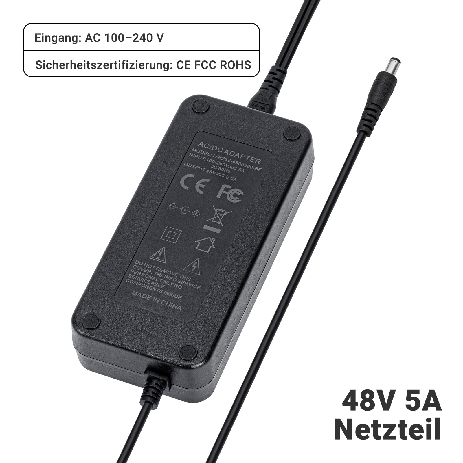 Fosi Audio BT20A Pro Amplificador Hifi 300Wx2 con Bluetooth y Chip TPA3255, Fosi Audio 48V 5A Fuente de Adaptador