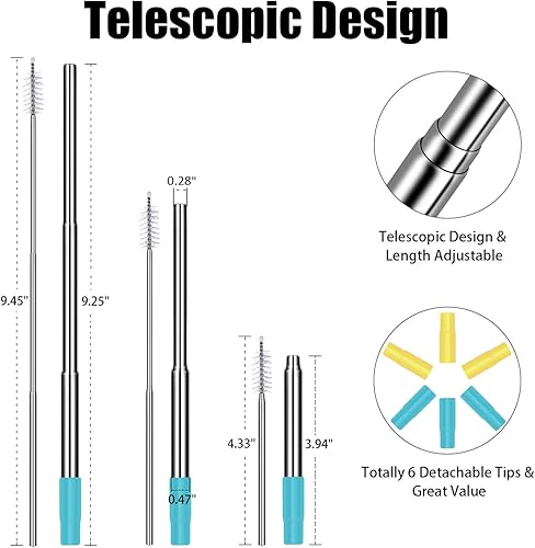Miniatura 3 de Funbiz - Popotes metálicos de acero inoxidable