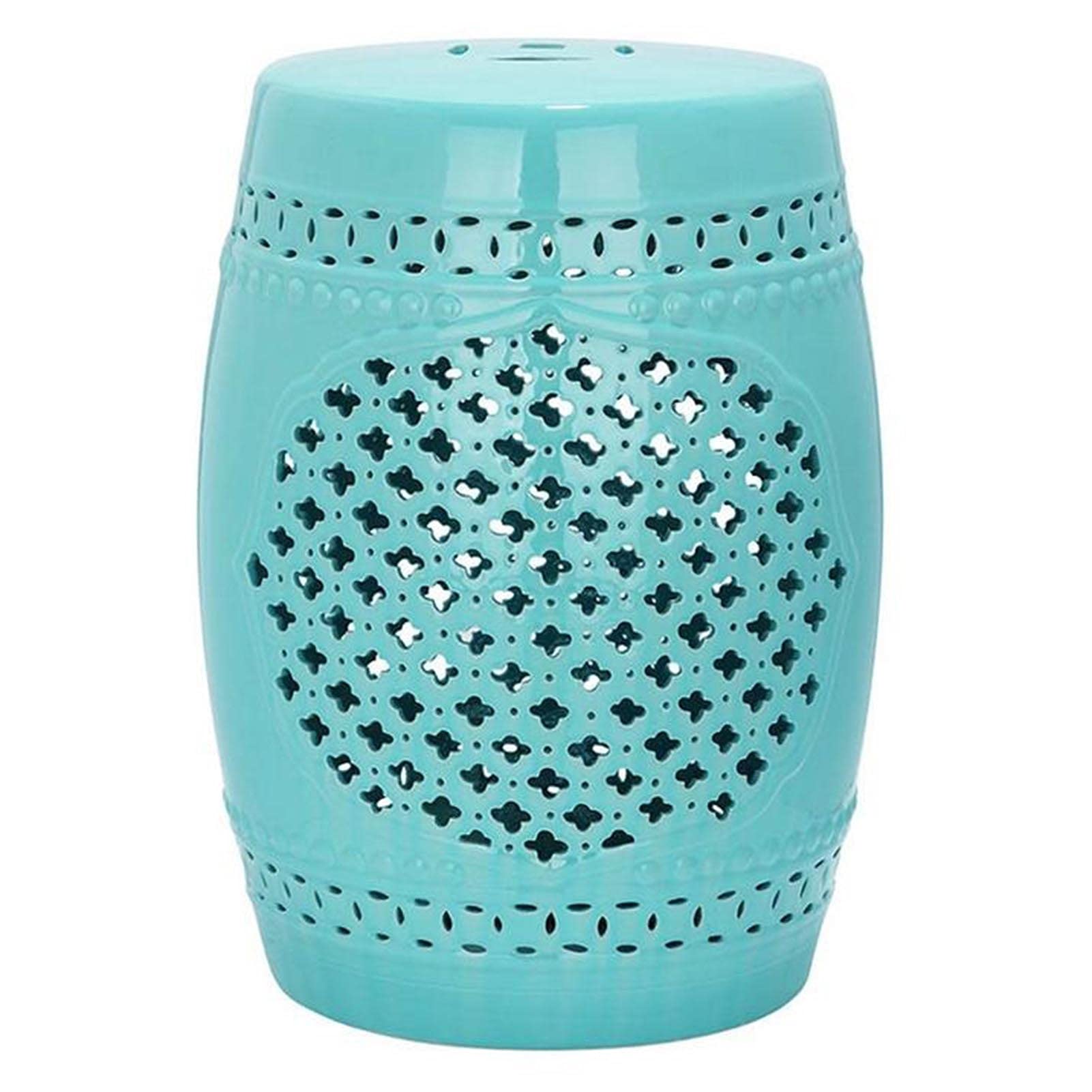 taburete de exterior, Taburete de tambor de estilo chino, taburete de cerámica de estilo americano nuevo, taburete redondo y taburete de ajuste suave, taburete de porcelana con trébol de cuatro hojas