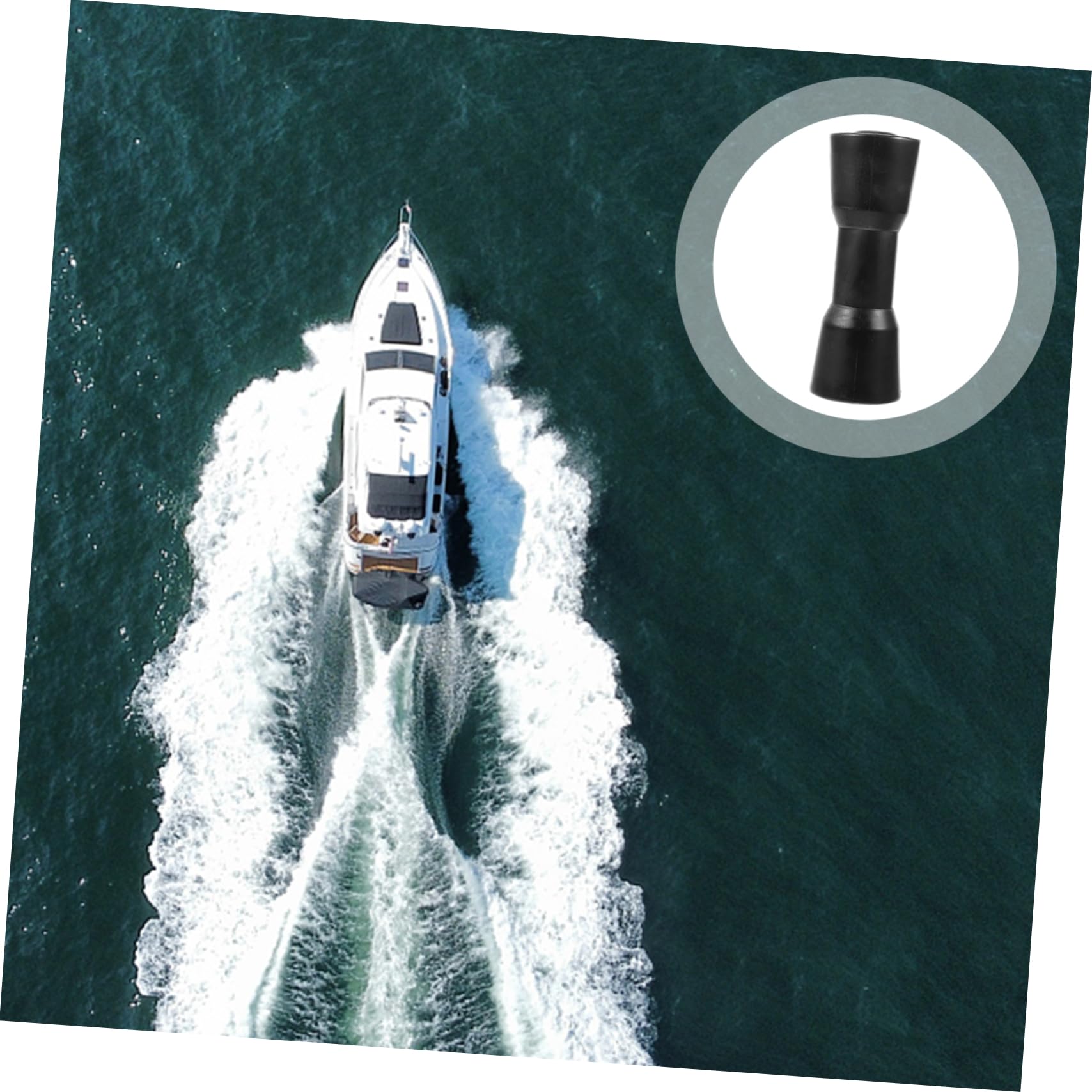 HEMOTON Rullo per Carrello Barca in PVC Nero Resistenza all'Usura e Stabilità Elevata, Accessori Completi per Carrello Yacht e Moto d'Acqua