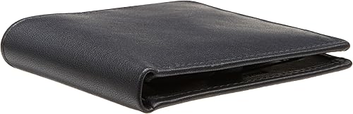 Miniatura 3 de Perry Ellis Cartera Gramercy para hombre 100% piel delgada cartera con cierre plegable, negro, talla única, Negro -