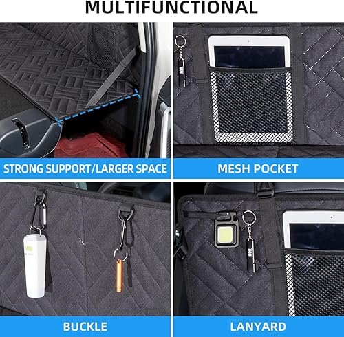 Miniatura 5 de ABE Extensor de asiento trasero SUV para perros, forro de carga SUV para perros, alfombrilla de cubierta de maletero para perros, funda de asiento