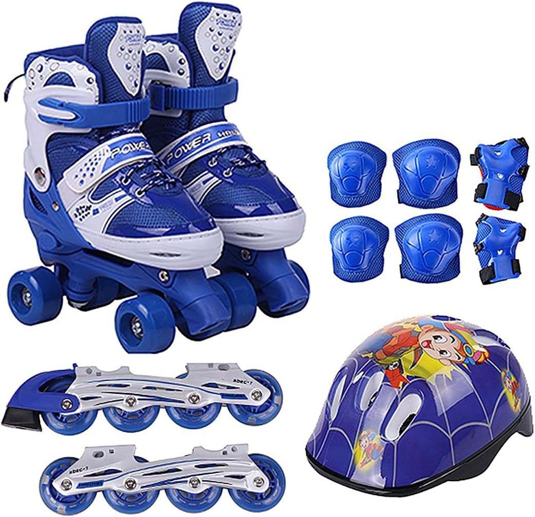 Sports Adjustable Inline Skates - for Growing Girls and Boys Featuring Illuminating LED Wheels Children's Roller Blades for Boys and Girls