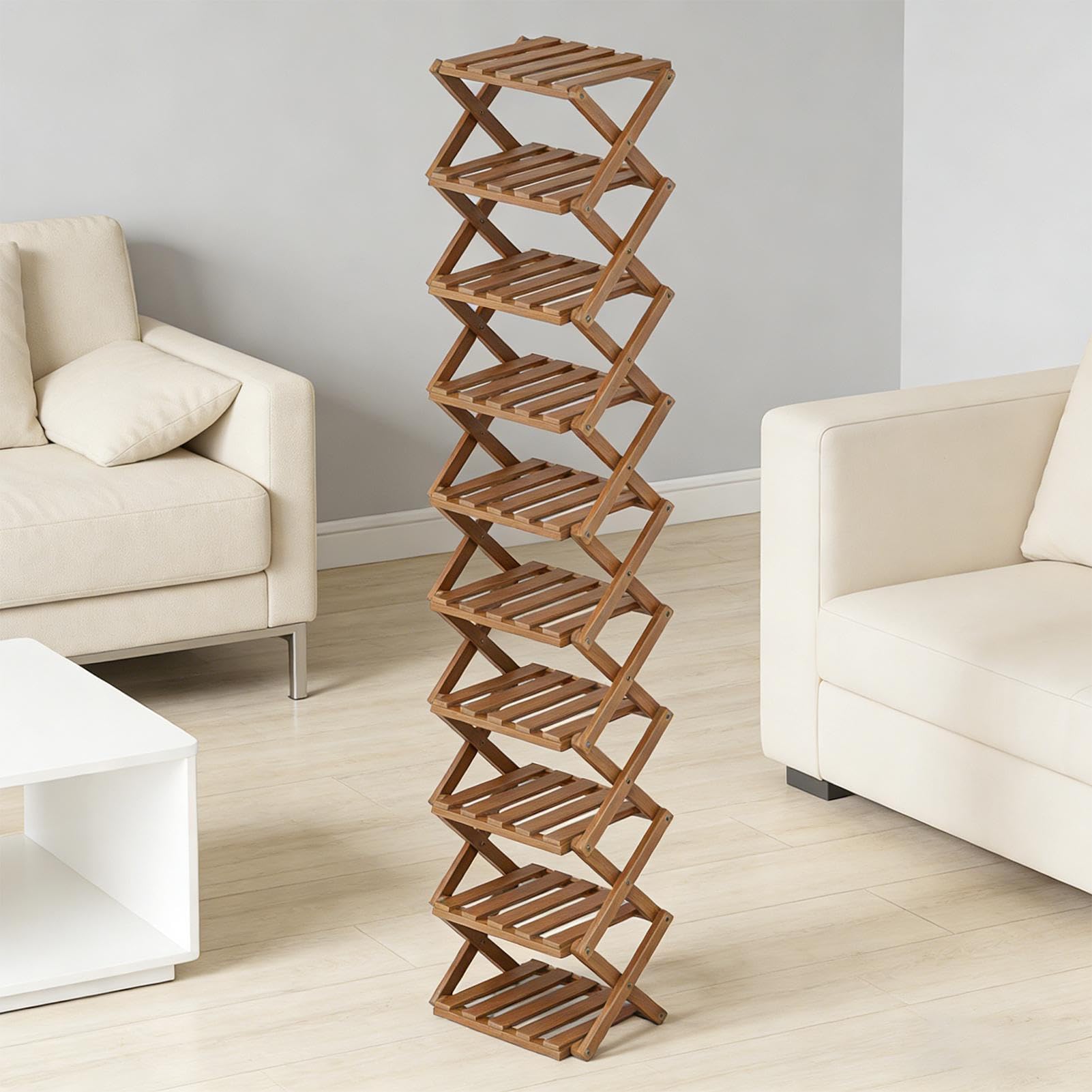 Organizador de almacenamiento de zapatos resistente con 10 compartimentos para el hogar, apartamento, pasillo, dormitorio, ideal para tenis, botas, tacones altos y pantuflas