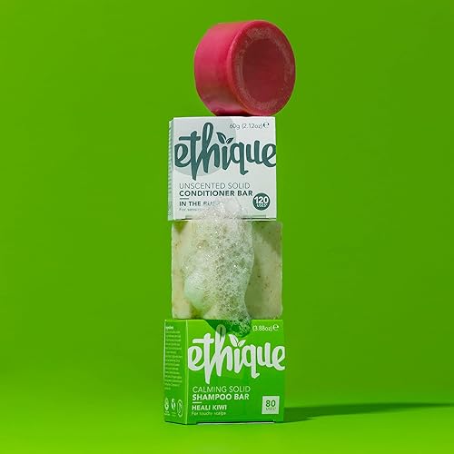 Miniatura 3 de Ethique Touchy Scalps - Juego de barra de champú y acondicionador para cuero cabelludo seco, escamoso y con picazón, vegano, ecológico, sin