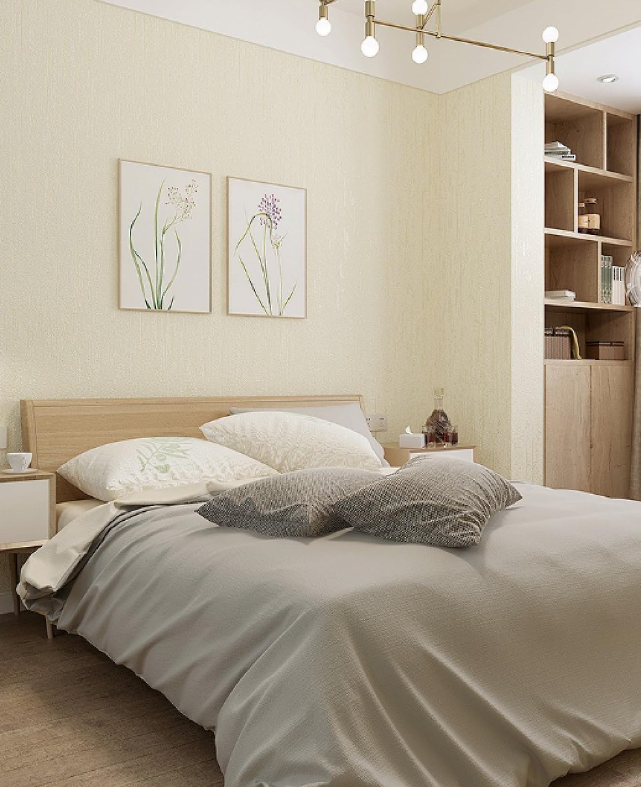 Europäische Geometrie Vliestapete, Modern Elegance 3D fürs Schlafzimmer