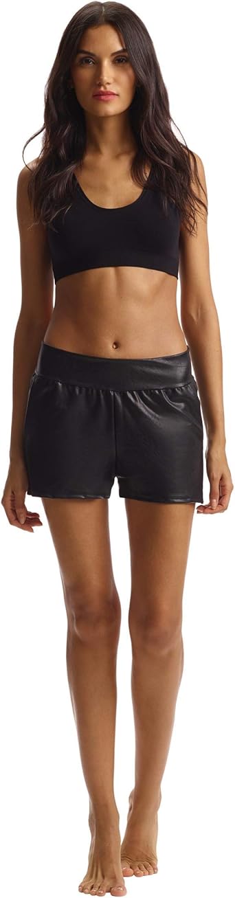 Leather jogger shorts Clearance