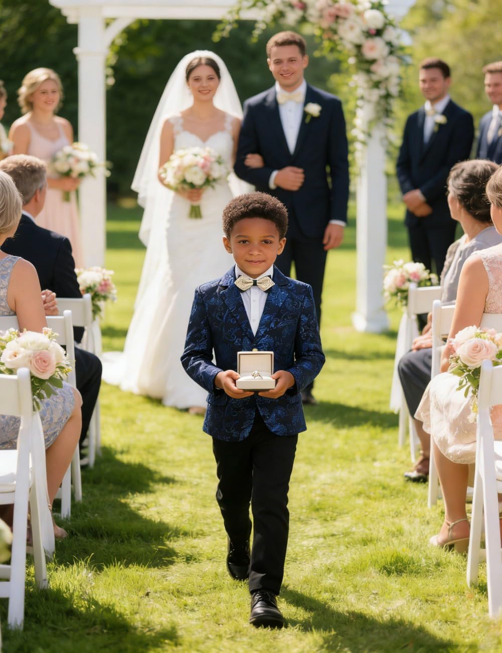 Boys Floral Velvet Blazer Jacket for Kid Tuxedo Jackets