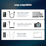 NEEWER CM28 Max Wireless Lavalier Microphone System with Charging Case 48KHz/24Bit Lossless Float Recording Noise Cancellation 8GB Storage 25Hrs Battery 300m Range for iPhone iPad Android Camera PC - 8