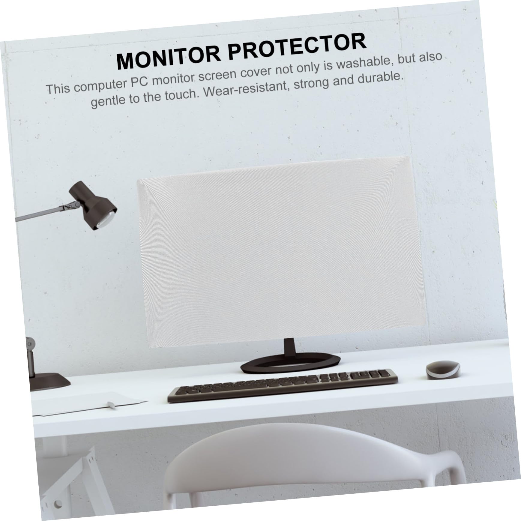 UKCOCO 3pezzi Copertura Per Monitor Protezione Antipolvere e Antigraffio Per Computer Per e Casa Design Elasticizzato e Lavabile