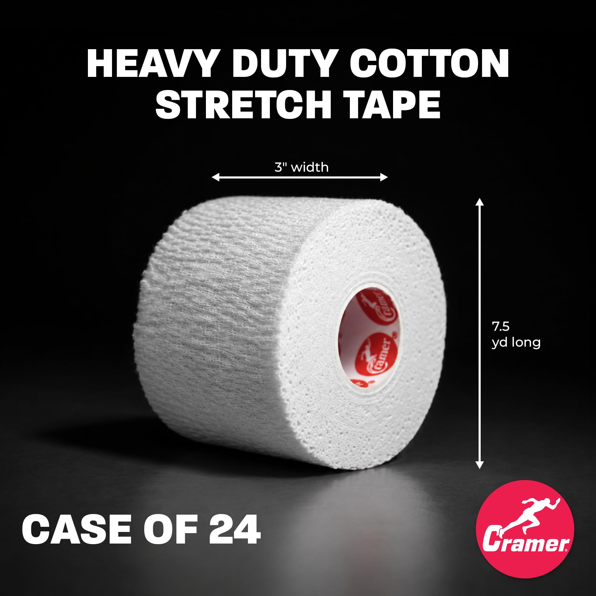 Cramer ProLastic - Nastro Elastico per Sport, Facile da strappare, per lesioni Sportive, Supporto per Piede e Caviglia, vestibilità sicura e Durata, Bianco