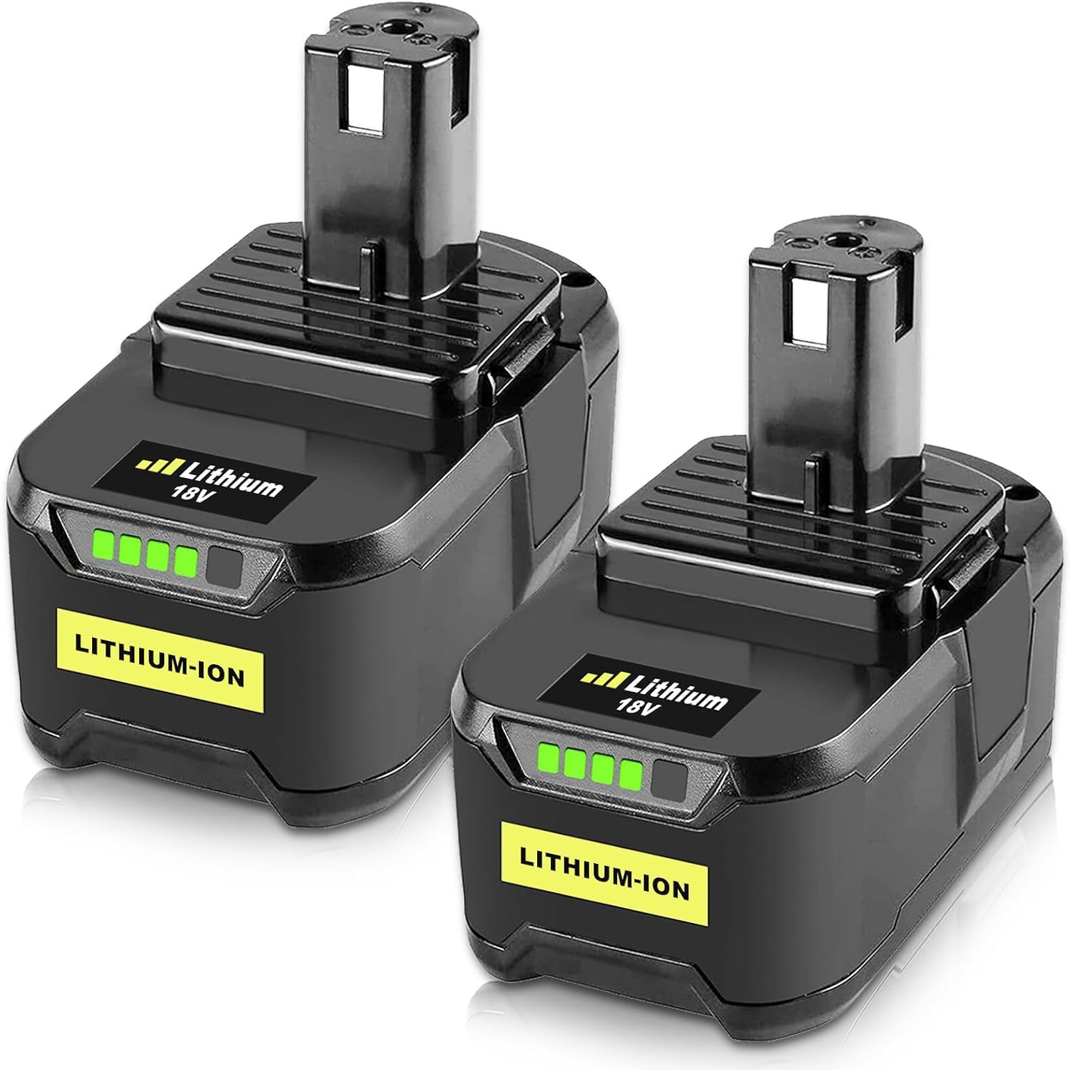 Lot de 2 Batteries RB18L50 18 V de Rechange pour Batterie Ryobi P108 RB18L40 RB18L25 RB18L15 RB18L13 P108 P107 P122 P104 P105 P102 P110 03 03 mit LED Affichage