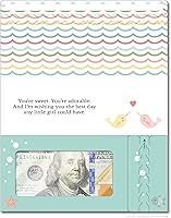 Vista 76 de Tarjeta de boda, con dos aperturas de tira para desgarrar, con ventana de plástico transparente que deja ver dinero, cheques o tarjetas de regalo