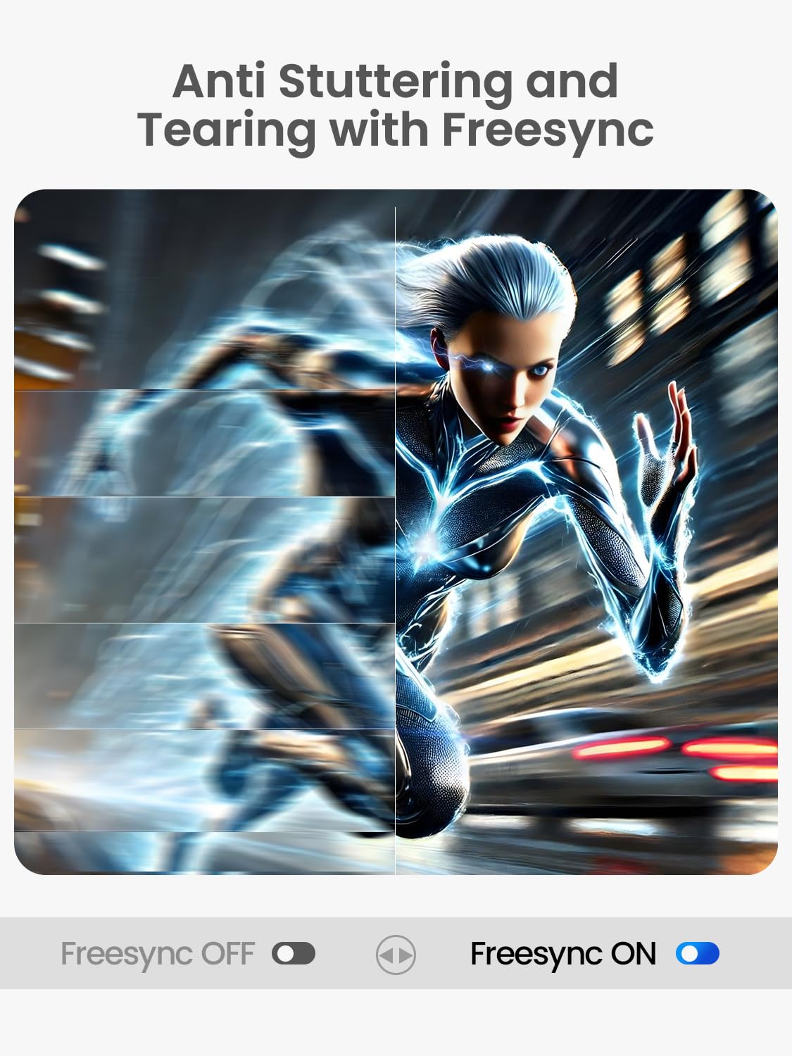 EVICIV Monitor Portatile 23,8 Pollici 100Hz Grande Portable Monitor 1920x1080 FHD IPS con Supporto/VESA/HDMI/USB-C Schermo da Gioco Eye-Care per PC Laptop Telefono Switch Xbo