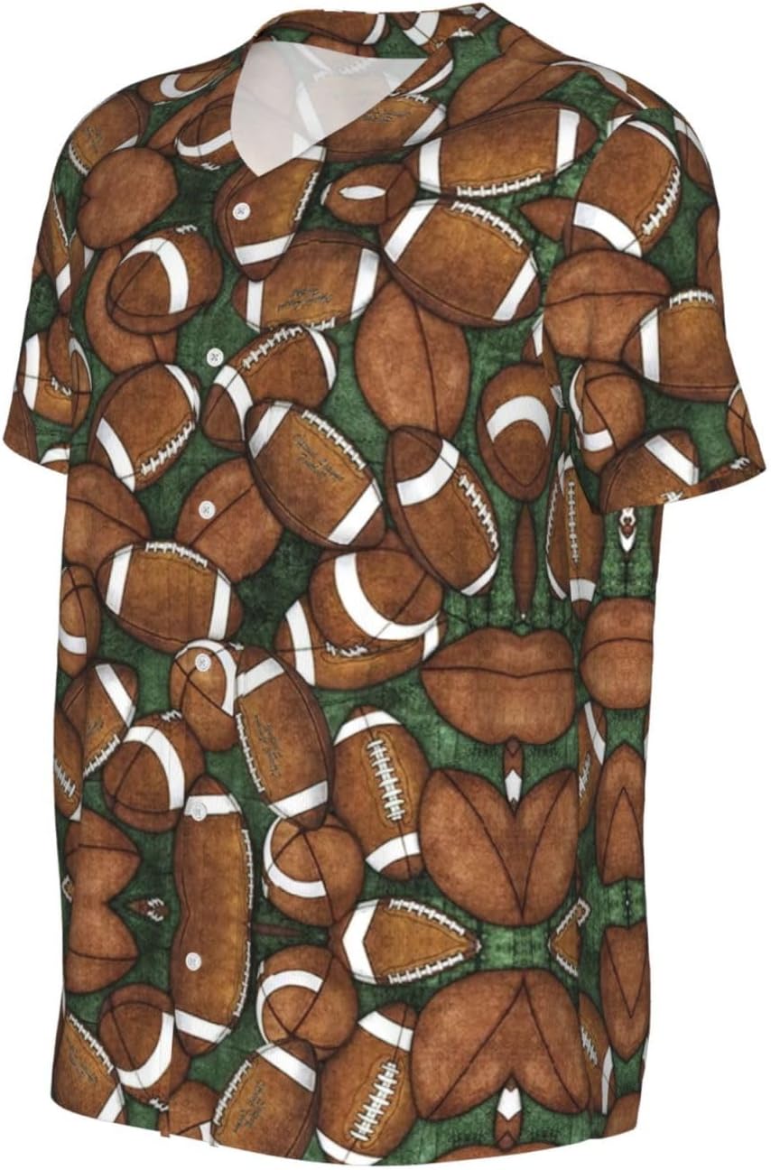 Football Green Stylish Softball Jersey,Personalized and Breathable Baseball Button Down for Men for All Seasons and Occasions