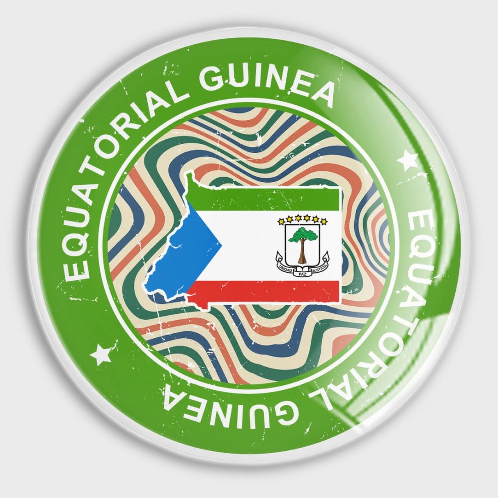 Aimants en verre de Guinée équatoriale le cadeau souvenir idéal et amusant