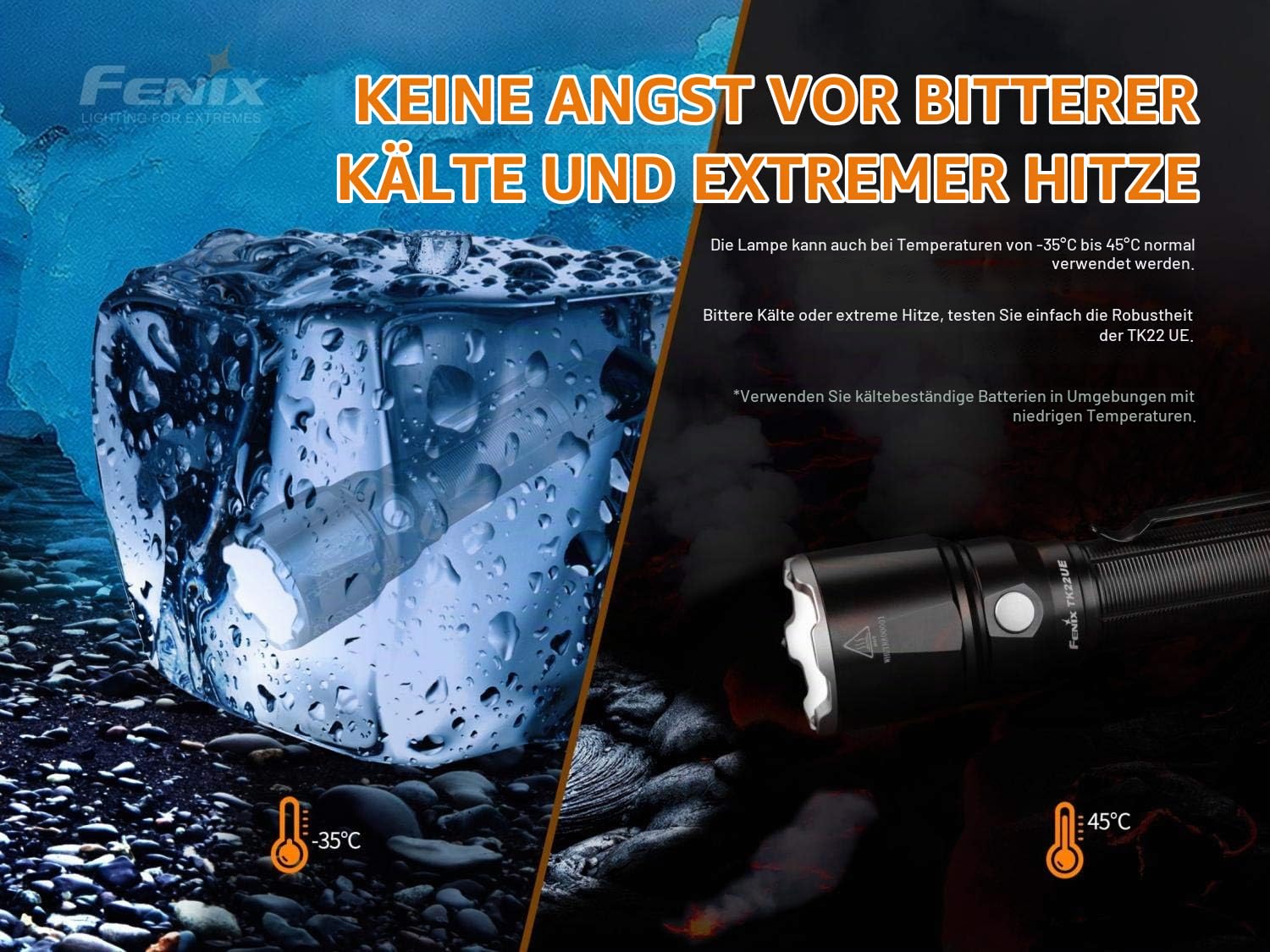 FENIX TK22 UE LED Taschenlampe 1600 Lumen