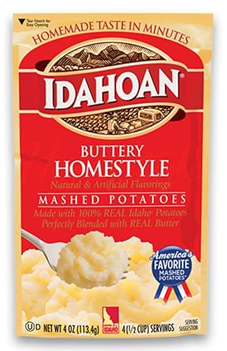 Miniatura 2 de Idahoan - Puré de papa con sabor, hecho con papas de Idaho 100% auténticas sin gluten, paquete variado de 12 bolsas (4 porciones cada uno)